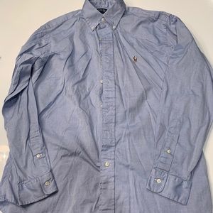 Men’s polo Ralph Lauren classic blue dress shirt